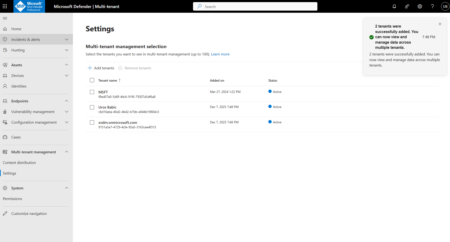 Windows Defender Multiple Users Microsoft Defender multitenant management
